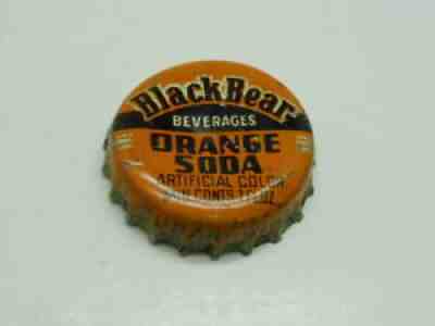 BLACK BEAR BEVERAGES ORANGE CORK LINED SODA CAP CROWN CUDAHY WISCONSIN