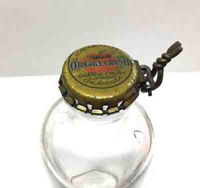 Vintage Used Cork Lined Ward's Orange Crush Concentrated Syrup Soda Cap & Bottle