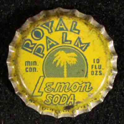 ROYAL PALM LEMON CORK LINED SODA BOTTLE CAP CROWN COCA-COLA McRAE, GEORGIA COKE+