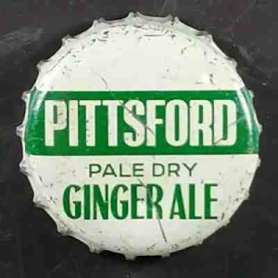 Old Cork Lined Soda Bottle Crown Cap Pittsford Beverages Rochester NY Ginger Ale
