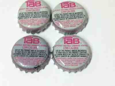 Tab Soda Bottle Cap Crowns, Coca-Cola Bottling Chicago Illinois, Lot of 4