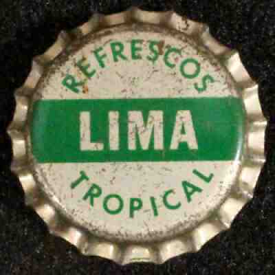 REFRESCOS TROPICAL LIMA LIME CORK LINED SODA BOTTLE CAP CROWN LA CEIBA, HONDURAS