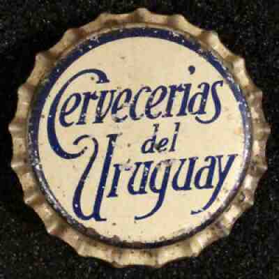CERVECERIAS del URUGUAY UNUSED CORK BEER BOTTLE CAP CROWNS MONTEVIDEO CERVEZA SA