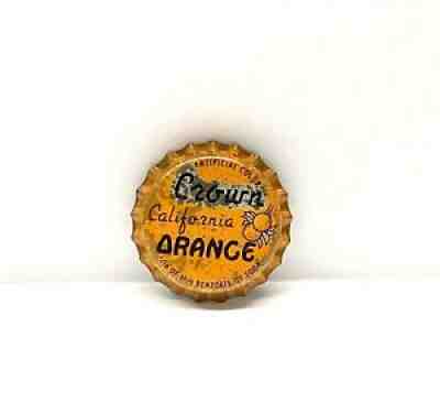 Crown California Orange SODA BOTTLE CAP Cork Lined Delaware, Ohio Oh Bottling