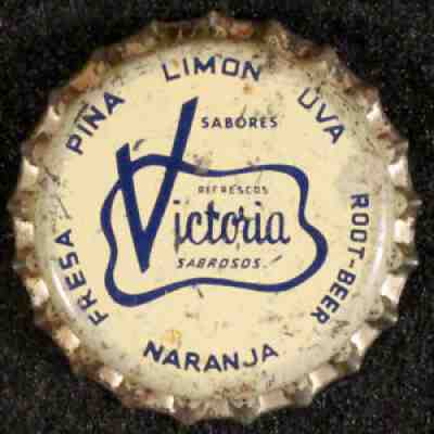 VICTORIA SABROSO WHITE CORK SODA BOTTLE CAP CROWN TIJUANA BAJA CALIFORNIA MEXICO