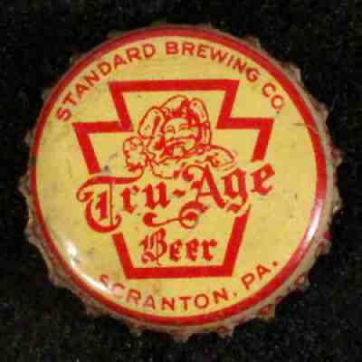 STANDARD TRU-AGE #3 PA TAX CORK BEER BOTTLE CAP SCRANTON PENNSYLVANIA CROWNS OLD