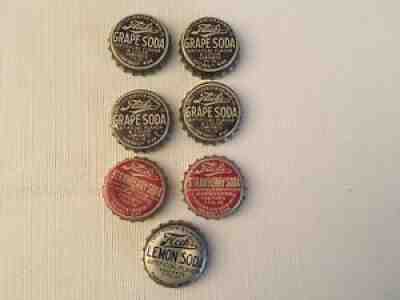 7 Fleckâ??s Soda Cork Bottle Caps Crowns Fleckenstein Brewing Co Faribault Minn