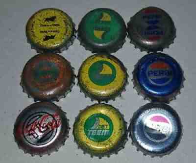 PEPSI - TEAM - COCA COLA vintage 1970 Crown Bottle caps LOT Argentina RARE