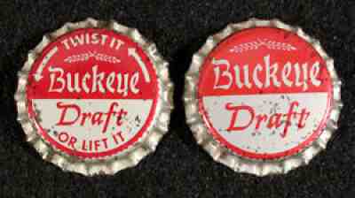 BUCKEYE #13 â?¢RED DRAFTâ?¢ PLASTIC LINED BOTTLE CAP CROWNS TOLEDO, OHIO VINTAGE OLD