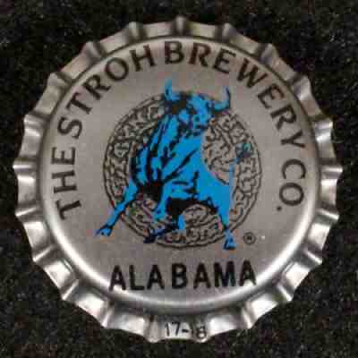 STROH DRAFT ALABAMA TAX PLASTIC LINED BEER BOTTLE CAP DETROIT MICHIGAN CROWN OLD