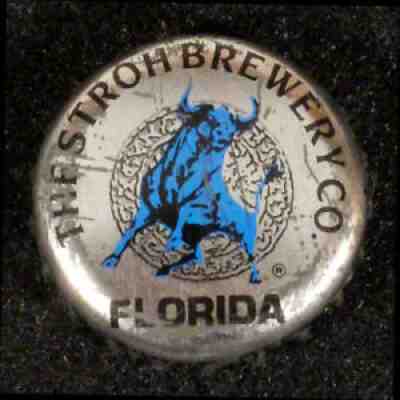 STROH DRAFT FLORIDA TAX PLASTIC LINED BEER BOTTLE CAP DETROIT MICHIGAN CROWN FLA