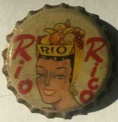 RIO RICO SODA BOTTLE CAP; 1935-63; UNUSED CORK, *PLZ HELP ID THIS CROWN*
