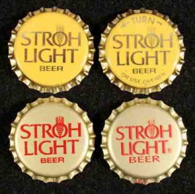 STROH #4 â?¢STROH LIGHTâ?¢ PLASTiC LINED BEER BOTTLE CAP DETROIT MICHIGAN CROWN MICH