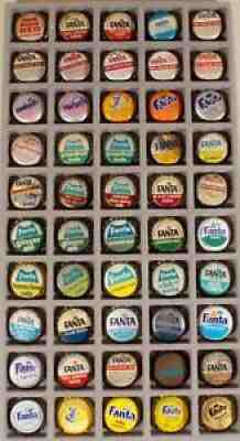 50 FANTA #6 CORK/PLASTIC LINED SODA BOTTLE CAPS CROWNS COCA-COLA COKE ATLANTA GA
