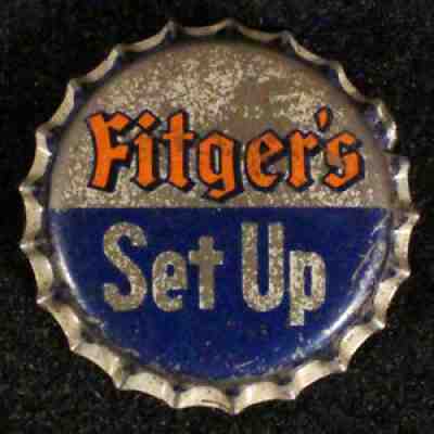 FITGER'S SET UP CORK LINED CONE TOP CAN BOTTLE CAP CROWNS DULUTH, MINNESOTA MINN
