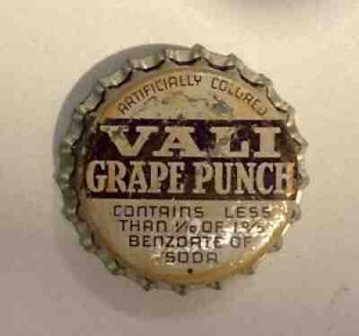VALI Grape cork crown bottle cap can ACL label soda cone FRESNO flat top litho