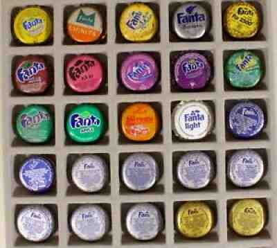 25 FANTA #7 CORK/PLASTIC LINED SODA BOTTLE CAPS CROWNS COCA-COLA COKE ATLANTA GA
