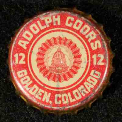 COORS #5 CORK LINED BEER BOTTLE CAP GOLDEN COLORADO ADOLPH ANTIQUE VINTAGE CROWN