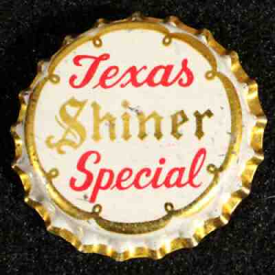SHINER #14 CORK LINED BEER BOTTLE CAP SPOETZL TEXAS SPECIAL VINTAGE OLD CROWN TX