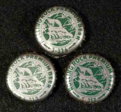 ROLLING ROCK #3 PLASTIC LINED BEER BOTTLE CAP LATROBE PENNSYLVANIA CROWN VINTAGE