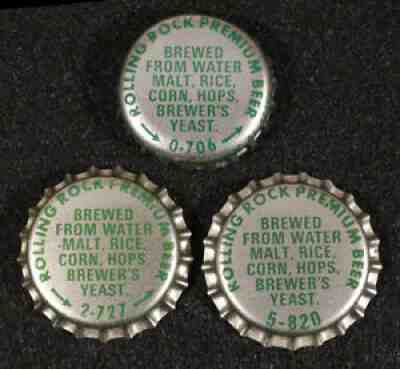 ROLLING ROCK #2 PLASTIC LINED BEER BOTTLE CAP LATROBE PENNSYLVANIA CROWN VINTAGE