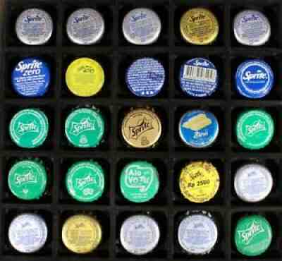 25 SPRITE #5 PLASTIC LINED SODA BOTTLE CAP CROWNS COCA-COLA COKE ATLANTA GEORGIA