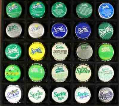 25 SPRITE #6 PLASTIC LINED SODA BOTTLE CAP CROWNS COCA-COLA COKE ATLANTA GEORGIA