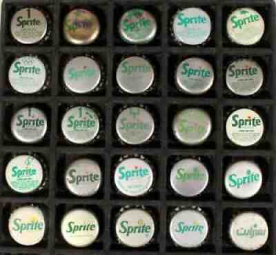 25 SPRITE #1 PLASTIC LINED SODA BOTTLE CAP CROWNS COCA-COLA COKE ATLANTA GEORGIA