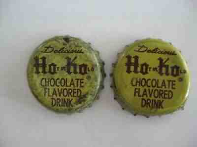 2 HO-KO CHOCOLATE CORK SODA BOTTLE CAP CROWNS - CHEERWINE & WASHINGTON, NC
