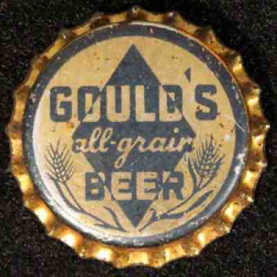 FLORIDA #1 â?¢GOULD'S ALL GRAIN ?  CORK LINED BEER BOTTLE CAP WEST PALM BEACH CROWNS
