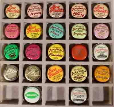 22 BEST HEALTH'S PLASTIC LINED BOTTLE CAPS BROOKLYN BOTTLING NEW YORK NY CROWNS+