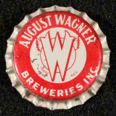 AUGUST WAGNER #2Â "WINGED W" PLASTIC LINED BEER BOTTLE CAP COLUMBUS, OHIO CROWNS+