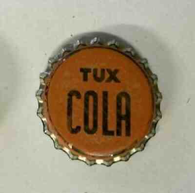 SODA bottle cap cork crown TUX COLA acl can cone top label flat tin kola litho