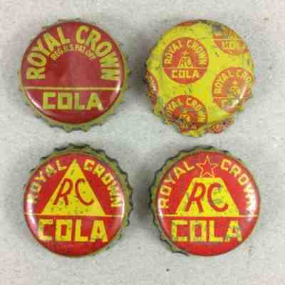 Vtg 1930-40s Royal Crown Cola Star & Pyramid Soda Bottle Caps Cork