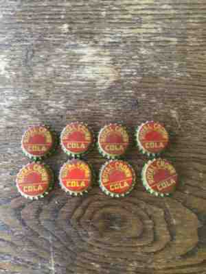 ROYAL CROWN COLA CORK LINED BOTTLE CAPS LOT OF EIGHT