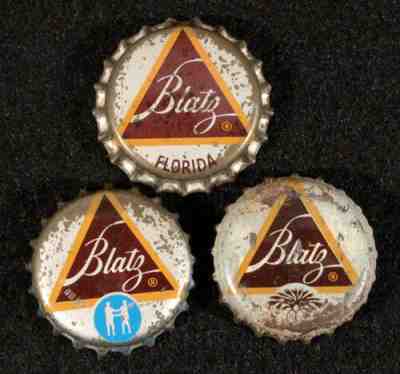 BLATZ #8  ? FLORIDA SC KY TAX ?  CORK BEER BOTTLE CAP MILWAUKEE WISCONSIN CROWNS OLD