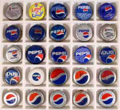 25 PEPSI #10 PLASTIC LINED SODA BOTTLE CAPS CROWN PEPSI COLA NEW YORK NY VINTAGE