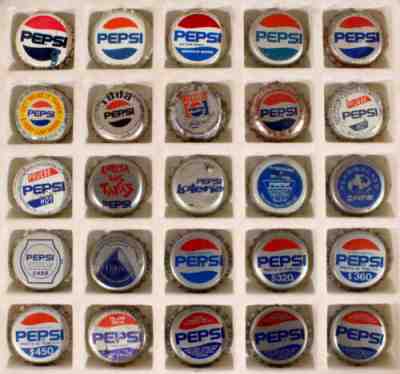 25 PEPSI #11 PLASTIC LINED SODA BOTTLE CAPS CROWN PEPSI COLA NEW YORK NY VINTAGE