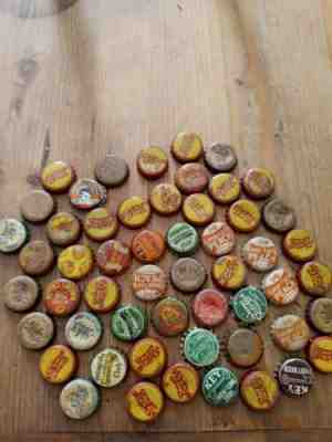 Old cork soda bottle caps Pepsi Donald duck good luck royal crown root beer