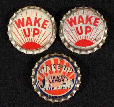 3 WAKE UP CORK LINED BOTTLE CAP ROCHESTER NY UNION CITY NJ YOUNGSTOWN OHIO CROWN