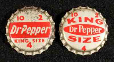 DR. PEPPER #4 â?¢KING SIZE/10 2 4â?¢ CORK LINED SODA BOTTLE CAP CROWNS VINTAGE DRINK