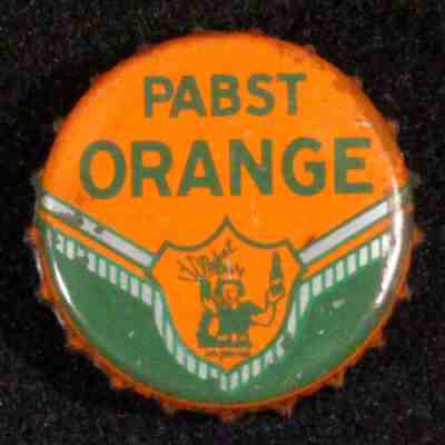 PABST ORANGE SODA CORK LINED BOTTLE CAP CROWN J PABST SONS HAMILTON OHIO ANTIQUE