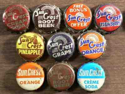 Soda Bottle Caps Sun Crest with Cork Lining Crown #18016