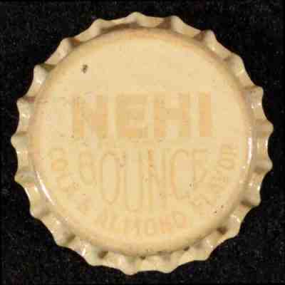 NEHI BOUNCE COLA & ALMOND CORK SODA BOTTLE CAP COLUMBUS, GEORGIA ANTIQUES CROWNS