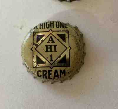 bottle cap crown A HIGH ONE SODA ACL flat top Cork PIONEER Oakland Alameda CREAM