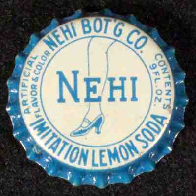 NEHI IMITATION LEMON SODA UNUSED CORK LINED BOTTLE CAP COLUMBUS GEORGIA CROWN GA