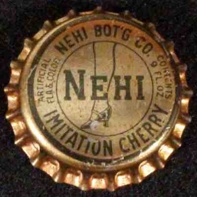 NEHI IMITATION CHERRY SODA UNUSED CORK SODA BOTTLE CAP COLUMBUS GEORGIA CROWNS++