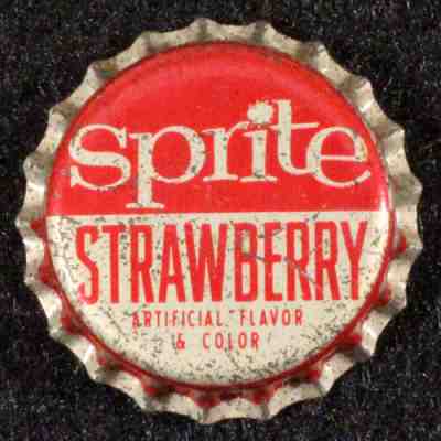 SPRITE #7  ? STRAWBERRY SODA ?  CORK LINED BOTTLE CAP COCA-COLA COKE ANTIQUE CROWNS+