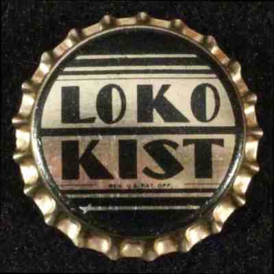 LOKO KIST  ? SILVER ?  UNUSED CORK SODA BOTTLE CAP CITRUS CHICAGO ILLINOIS OLD CROWN