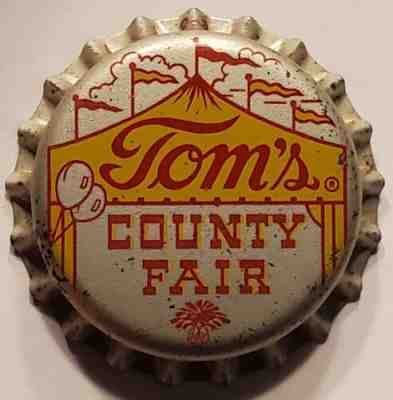 Tom's County Fair Cork Bottle Cap ; Soda Cork Crown - SC Tax Stamp - Unused